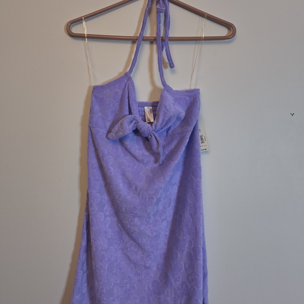 No Boundaries Lavender Mini Halter Dress XS NWT